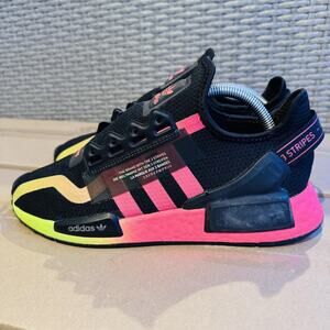 Adidas NMD R1 V2 Watermelon Gradient Sneakers Mens 8.5 Black Pink FY5918